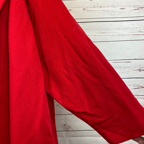 Andrea Behar Long Red jacket Overcoat OSFA - Picture 5 of 9